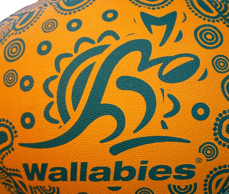 Gilbert Australia Wallabies Indigenous Rugby Ball Supporter Size 5 Officially Licensed - Image 5
